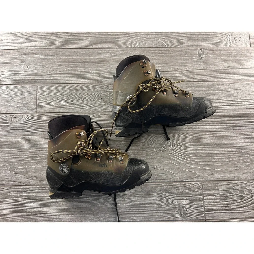 Koflach Degre Mountaineering Boots Mens 9.5 Olive Black Plastic Double Boots Ita